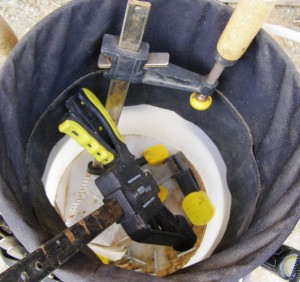 clamps in bucket