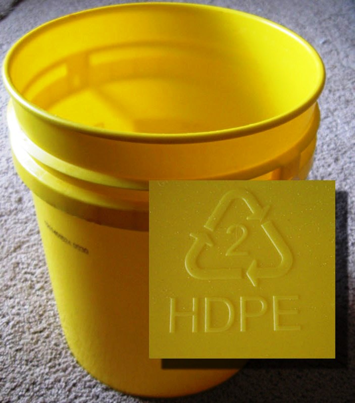 3 One Gallon Buckets Lids 1 ea Orange Green MFG USA Lead Free Food Safe Yellow