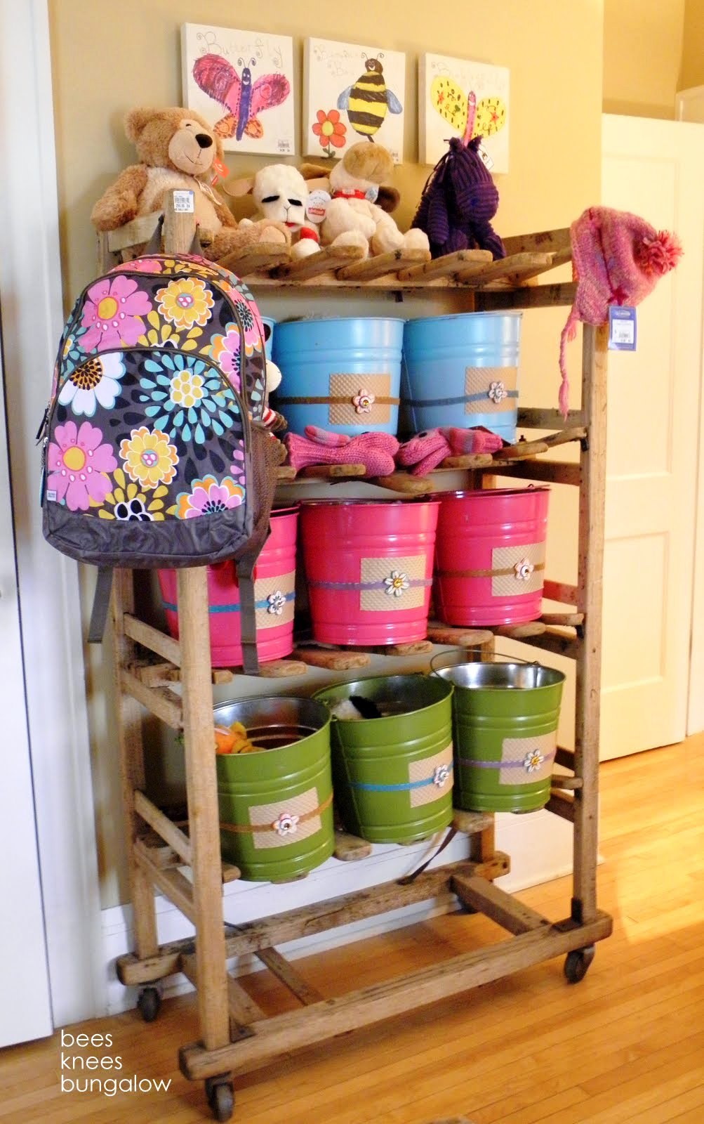 classy bucket shelving Five Gallon Ideas