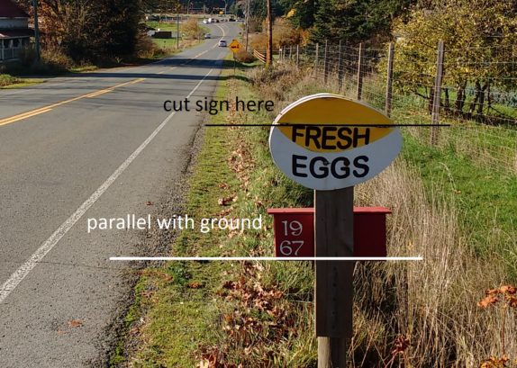 egg sign how to cut