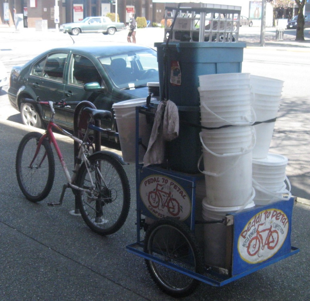 bucket hauling bike trailer