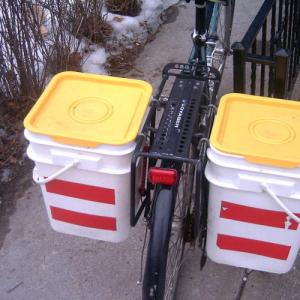 five gallon bike cargo