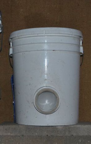 bucket chicken feeder